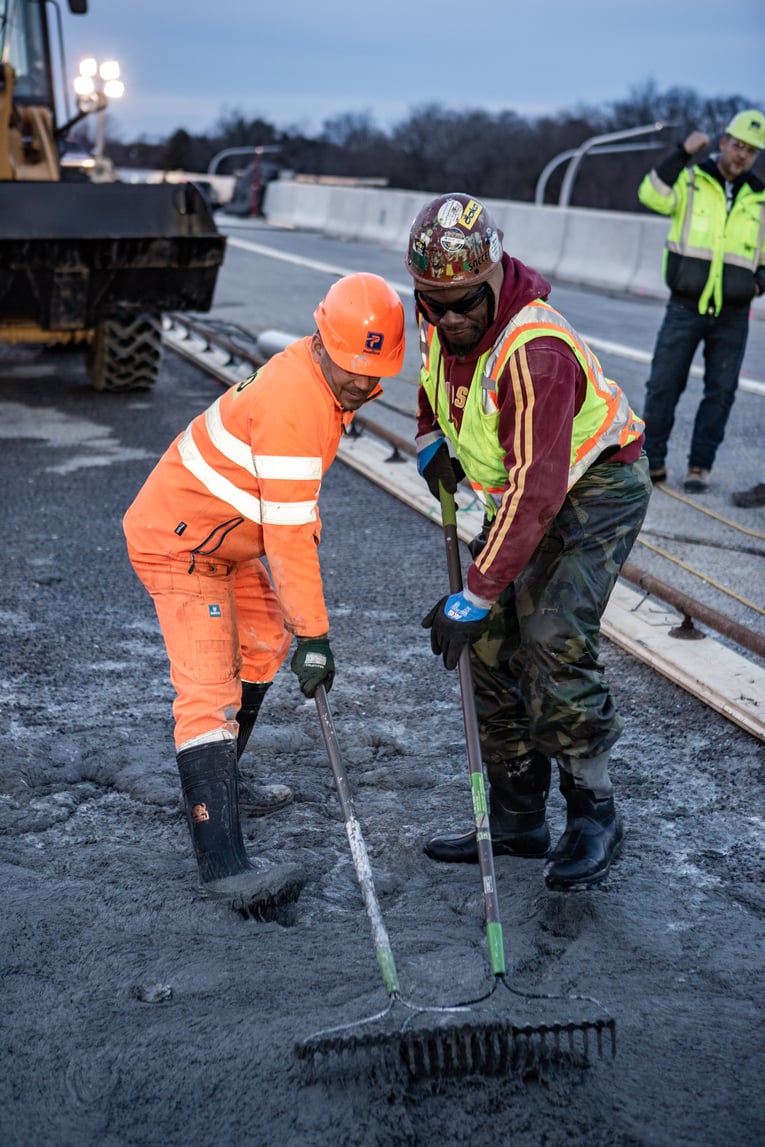 Paving Fiber Reinforced Concrete