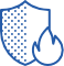 Shield Protecting Against Fire Icon