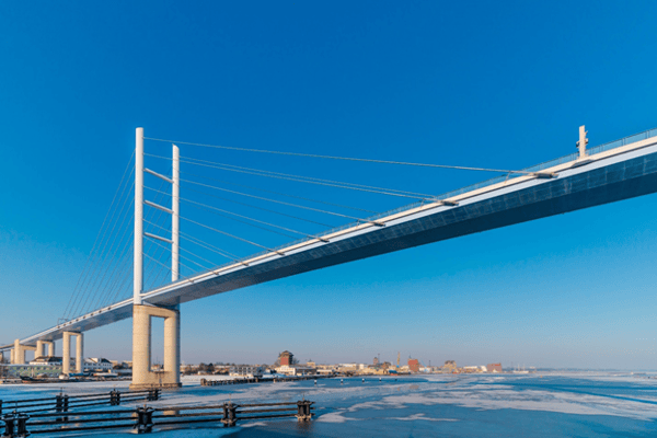 A bridge over water